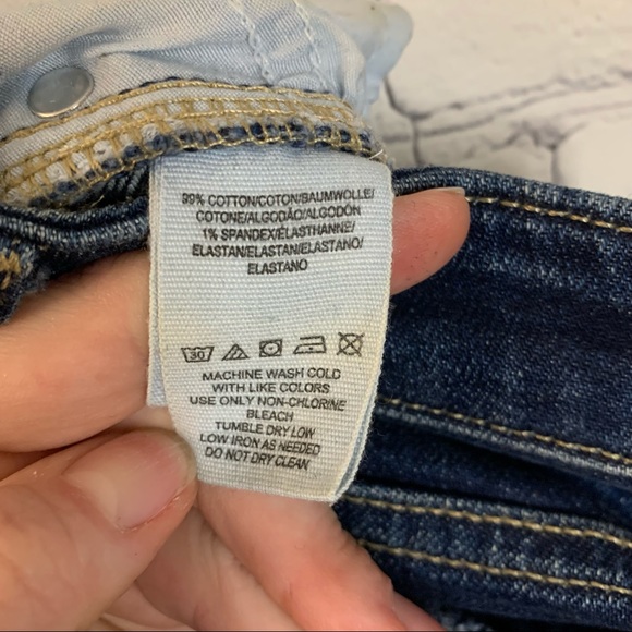 Free People Clean Girlfriend High Rise Cropped Jeans Dark Wash Size 24 - Picture 8 of 8